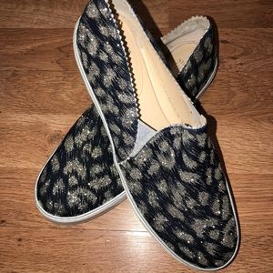 Stuart Weitzman loafers Black & Gold